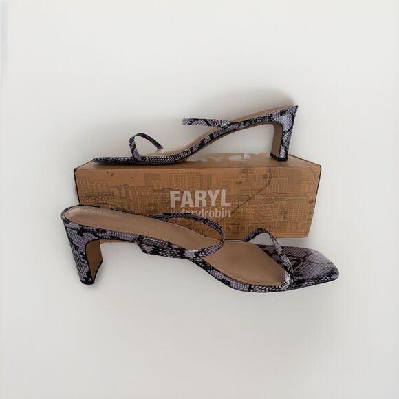 Faryl By Farylrobin Sandals Women's 16 Analisa Lavender Snake - Picture 1 of 6